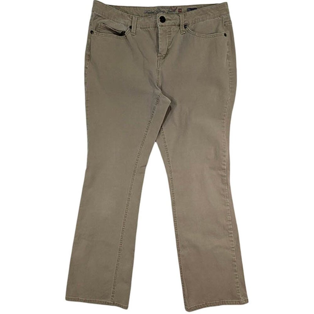 Faded Glory Ultimate Boot Cut Jeans Womens 14 Tan Y2K‎ Vintage Retro Inspired